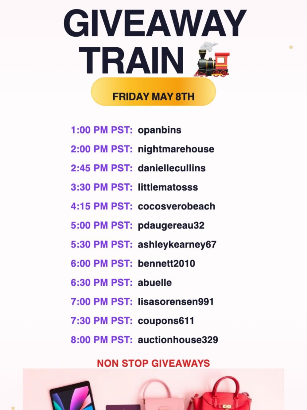 The GIVEAWAY Raid Train | Friday May 8th | 1:30PM PST